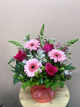 Pink and Blush Hat box (Florist Choice)