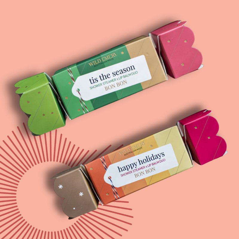 Wild Emery Shower Steamer x Mini Lip Balm Bonbons
