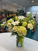 Timeless – white & green vase