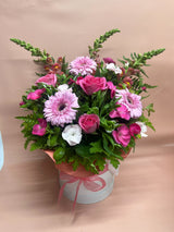 Pink and Blush Hat box (Florist Choice)