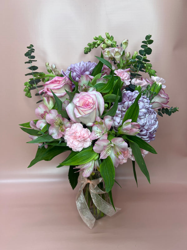 Mother's Day Vase in Blush & Pinks
